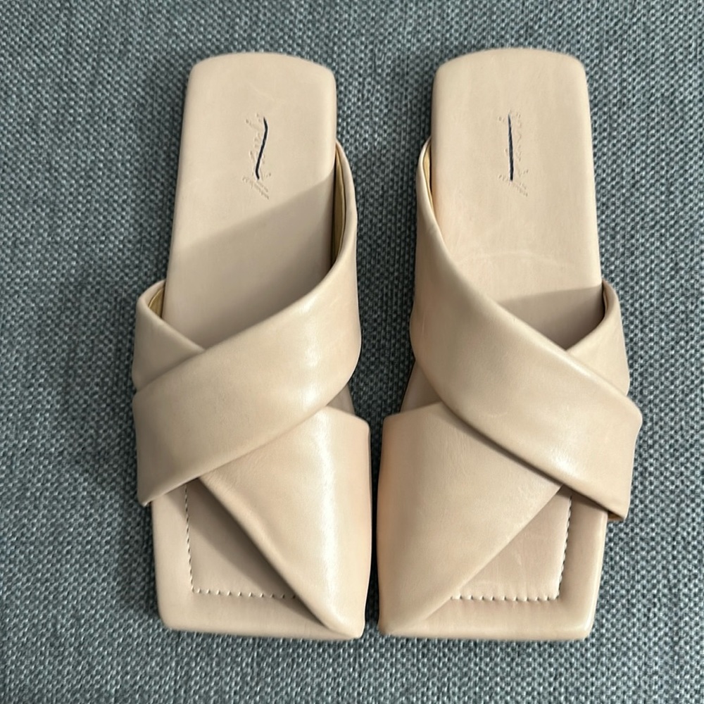 $790 Marsèll Women's Pink Tavola Leather Slides Sandal Shoe Size US 7.5/EU 38